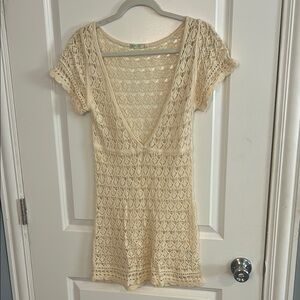 Cream Crochet Knit